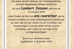 2018 - Viering Lambert Janssen